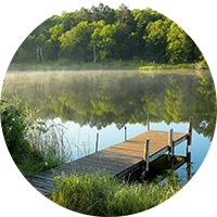 peaceful lake circle