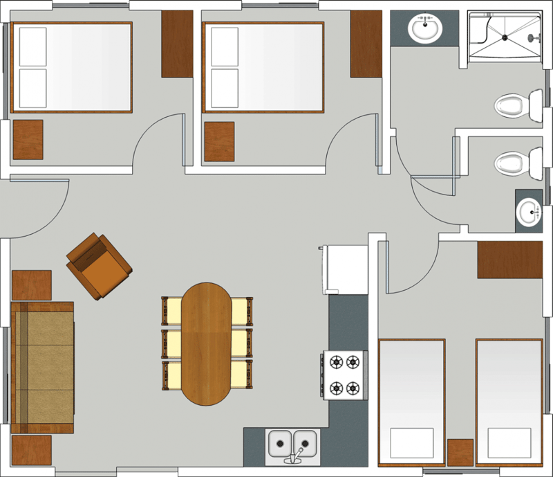 Flor Plan Cabin 8